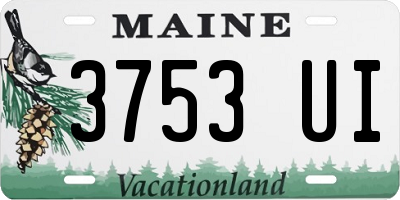 ME license plate 3753UI