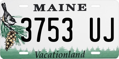 ME license plate 3753UJ