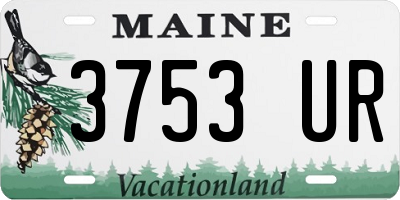 ME license plate 3753UR