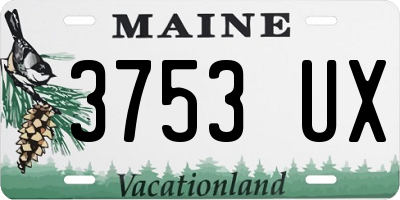 ME license plate 3753UX