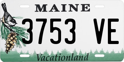 ME license plate 3753VE