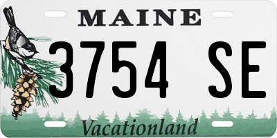 ME license plate 3754SE