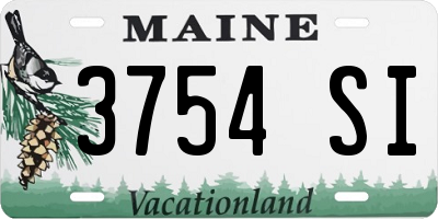 ME license plate 3754SI