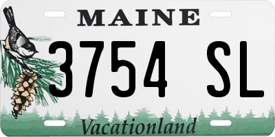 ME license plate 3754SL