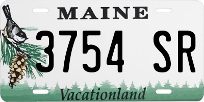 ME license plate 3754SR