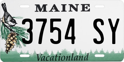 ME license plate 3754SY