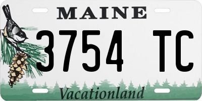 ME license plate 3754TC
