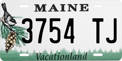 ME license plate 3754TJ