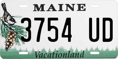 ME license plate 3754UD