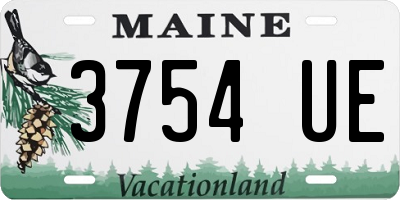 ME license plate 3754UE