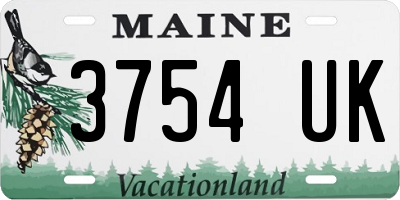ME license plate 3754UK