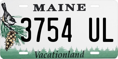 ME license plate 3754UL
