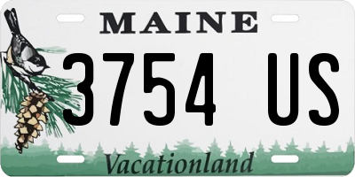 ME license plate 3754US