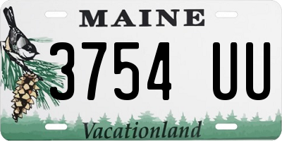 ME license plate 3754UU