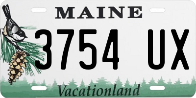 ME license plate 3754UX