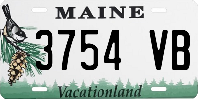 ME license plate 3754VB