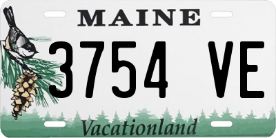 ME license plate 3754VE