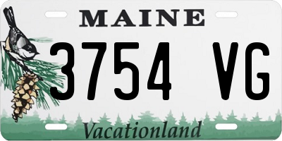 ME license plate 3754VG