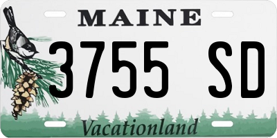ME license plate 3755SD