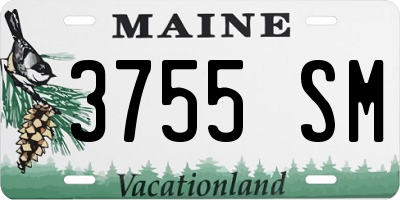 ME license plate 3755SM