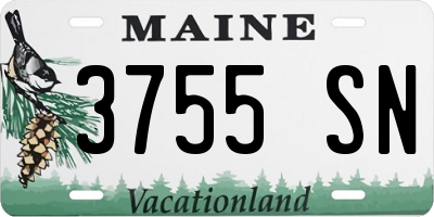 ME license plate 3755SN