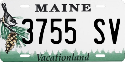 ME license plate 3755SV