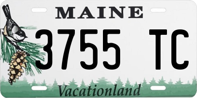 ME license plate 3755TC