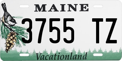 ME license plate 3755TZ