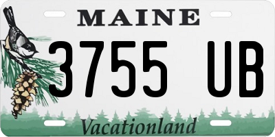 ME license plate 3755UB