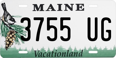 ME license plate 3755UG