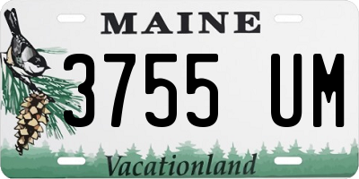 ME license plate 3755UM