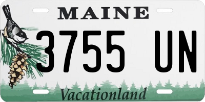 ME license plate 3755UN