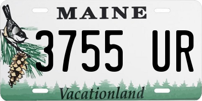 ME license plate 3755UR