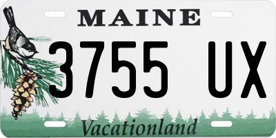 ME license plate 3755UX