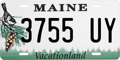 ME license plate 3755UY