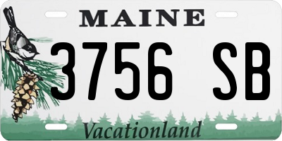 ME license plate 3756SB