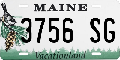 ME license plate 3756SG