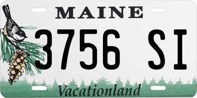 ME license plate 3756SI