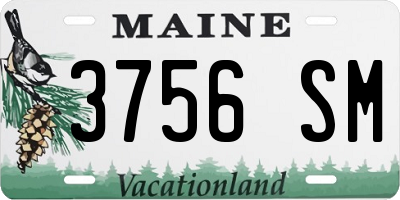 ME license plate 3756SM