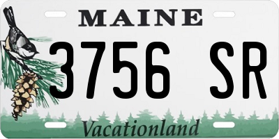 ME license plate 3756SR