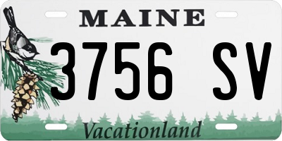 ME license plate 3756SV