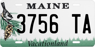 ME license plate 3756TA