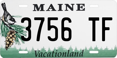 ME license plate 3756TF