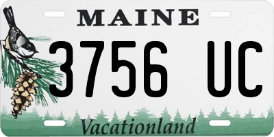 ME license plate 3756UC