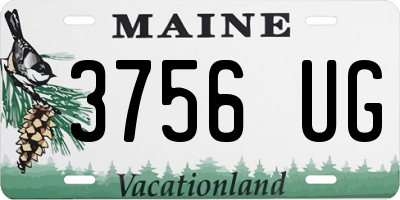 ME license plate 3756UG