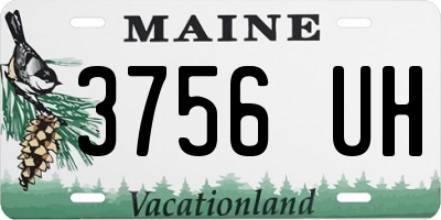 ME license plate 3756UH