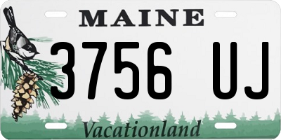 ME license plate 3756UJ