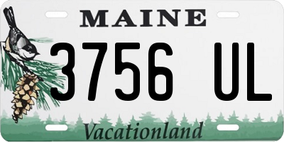 ME license plate 3756UL