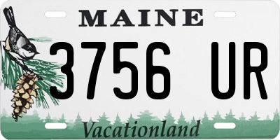 ME license plate 3756UR