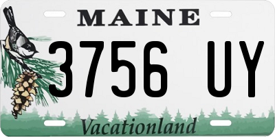 ME license plate 3756UY